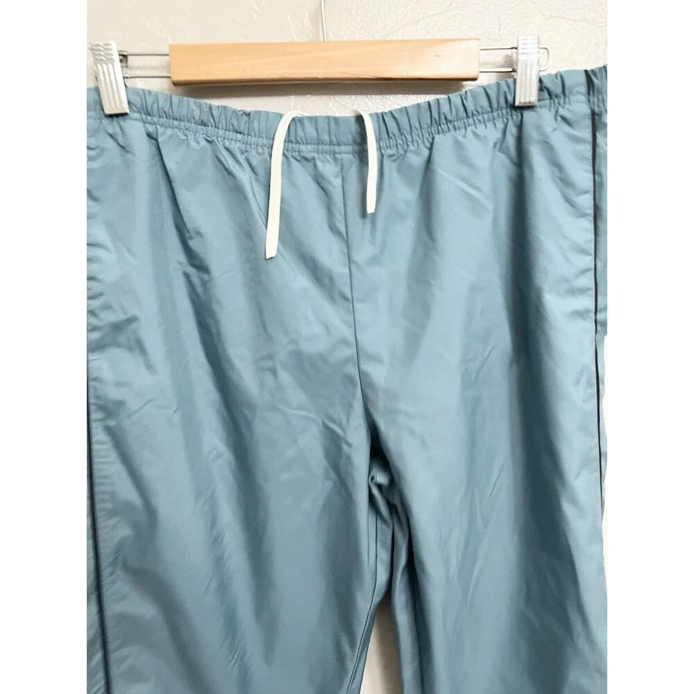 Vintage 90s Nike Wide Leg Baggy Lightweight Track Pants Size XL Blue Pockets